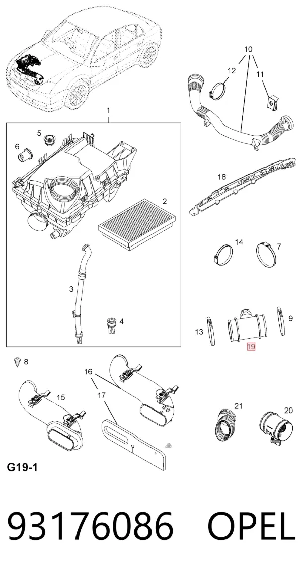 ДМРВ 93176086 Opel