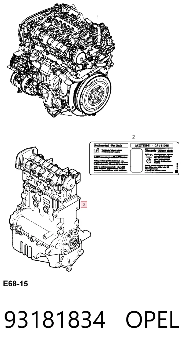 Двигатель 93181834 Opel
