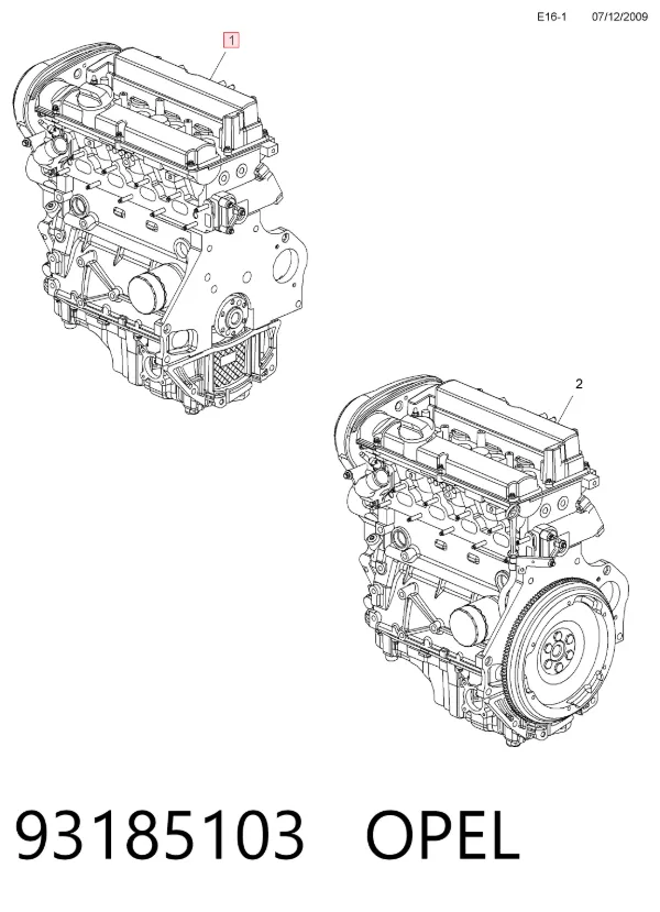 Двигатель 93185103 Opel