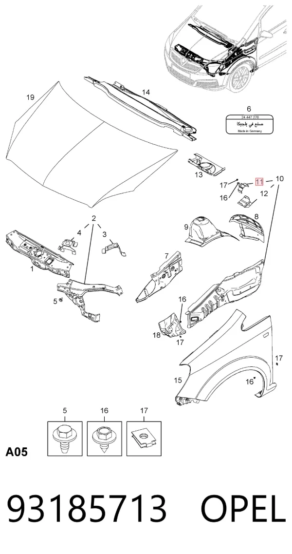  93185713 Opel