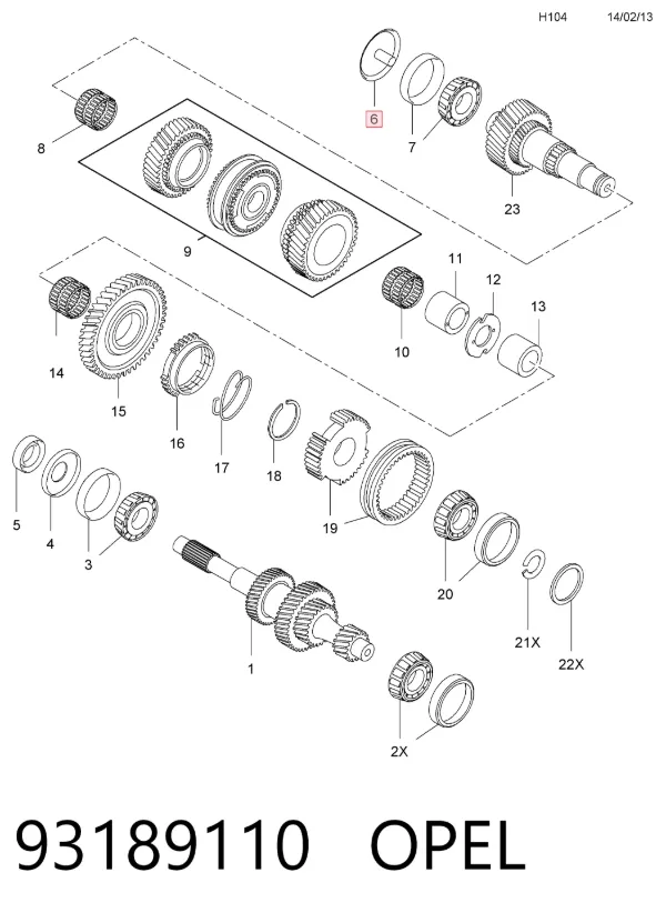 Фланец системы охлаждения 93189110 Opel