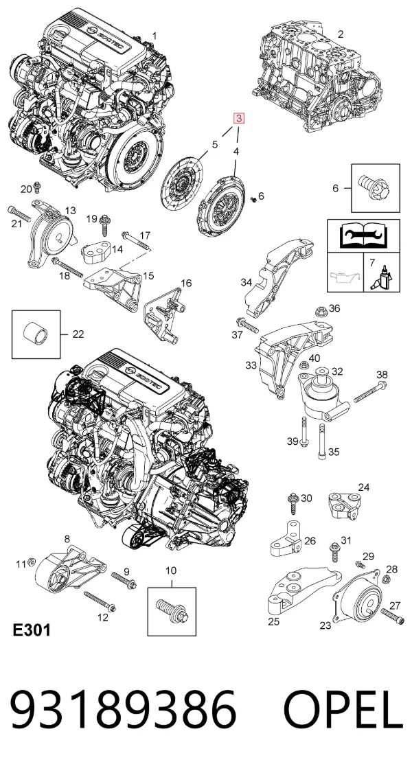 Сцепление 93189386 Opel