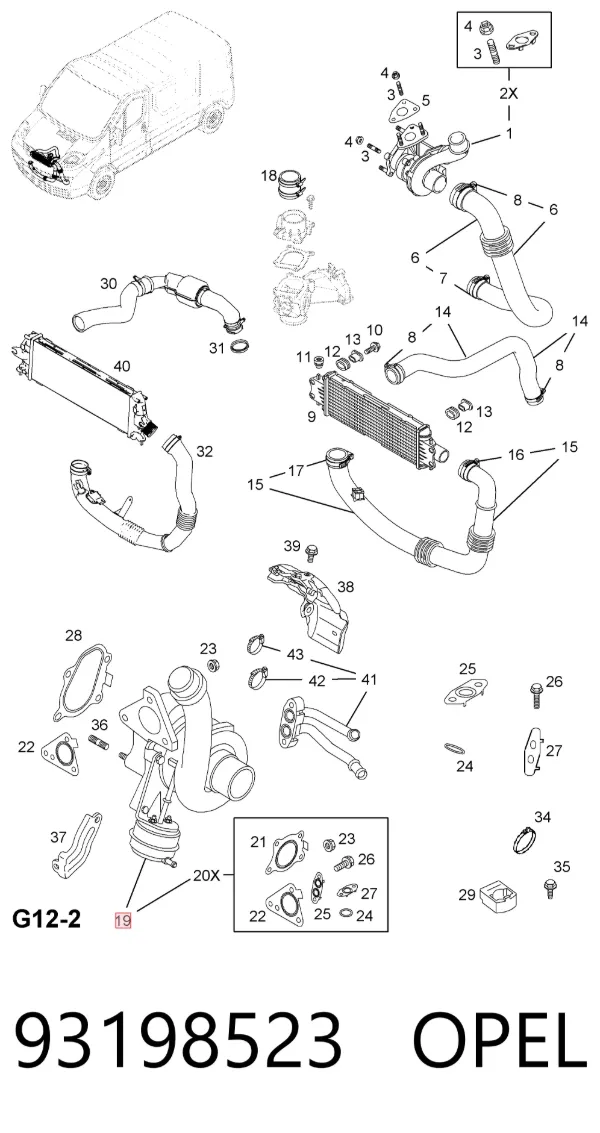 Турбина 93198523 Opel