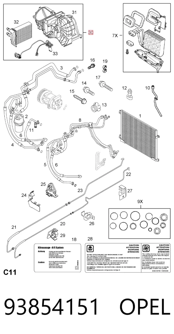 Корпус печки в сборе 93854151 Opel