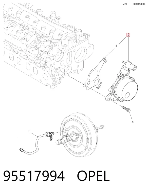 Вакуумный насос 95517994 Opel