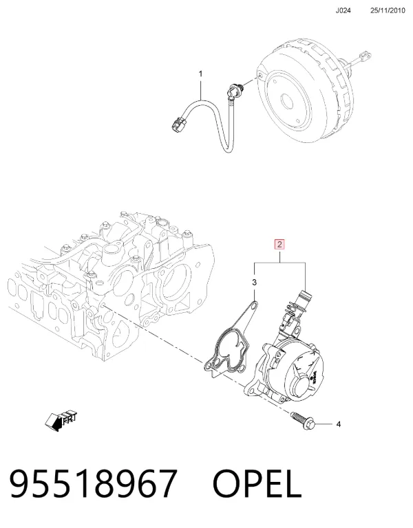 Вакуумный насос 95518967 Opel