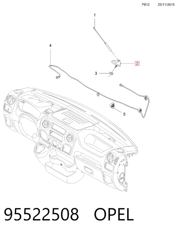 Антенна 95522508 Peugeot/Citroen