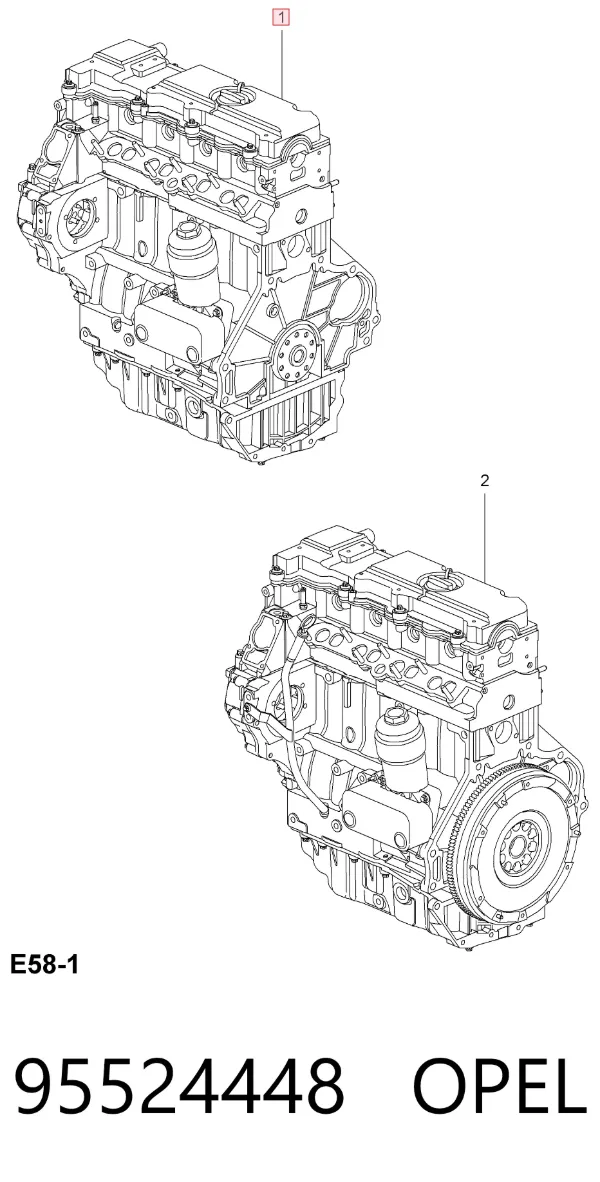 Двигатель 95524448 Opel