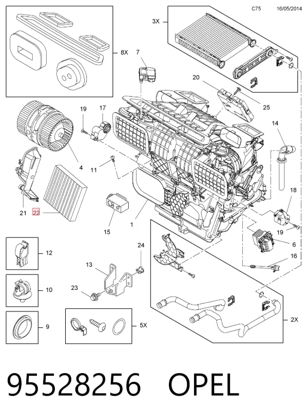 Фильтр салона 95528256 Opel