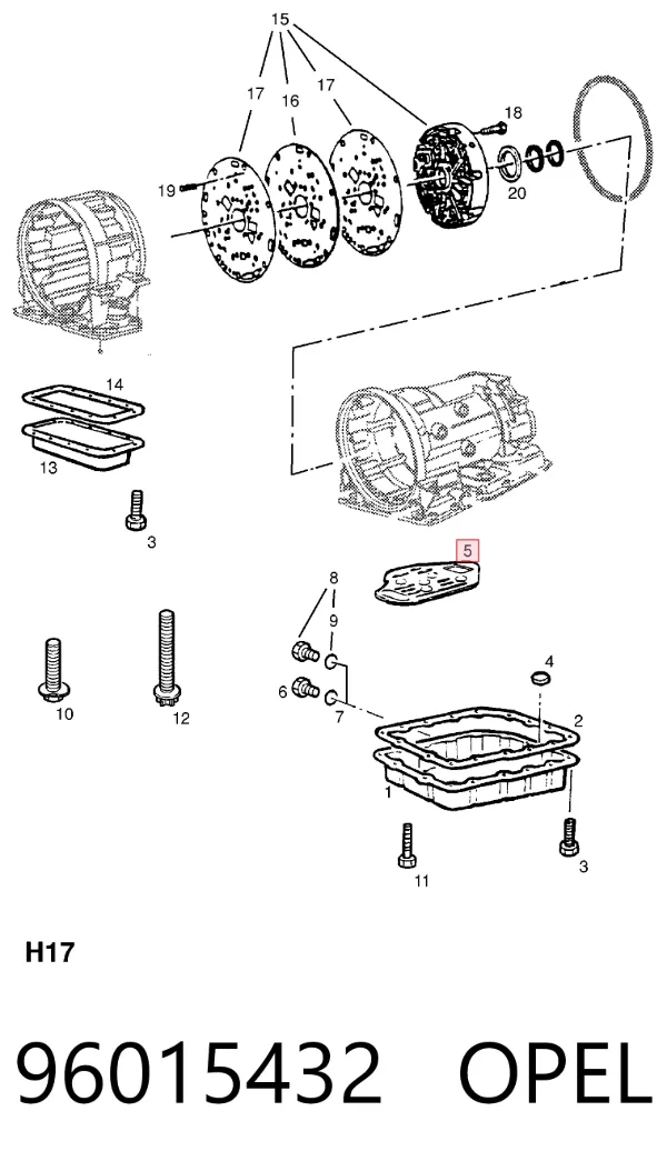Фильтр АКПП 96015432 Opel