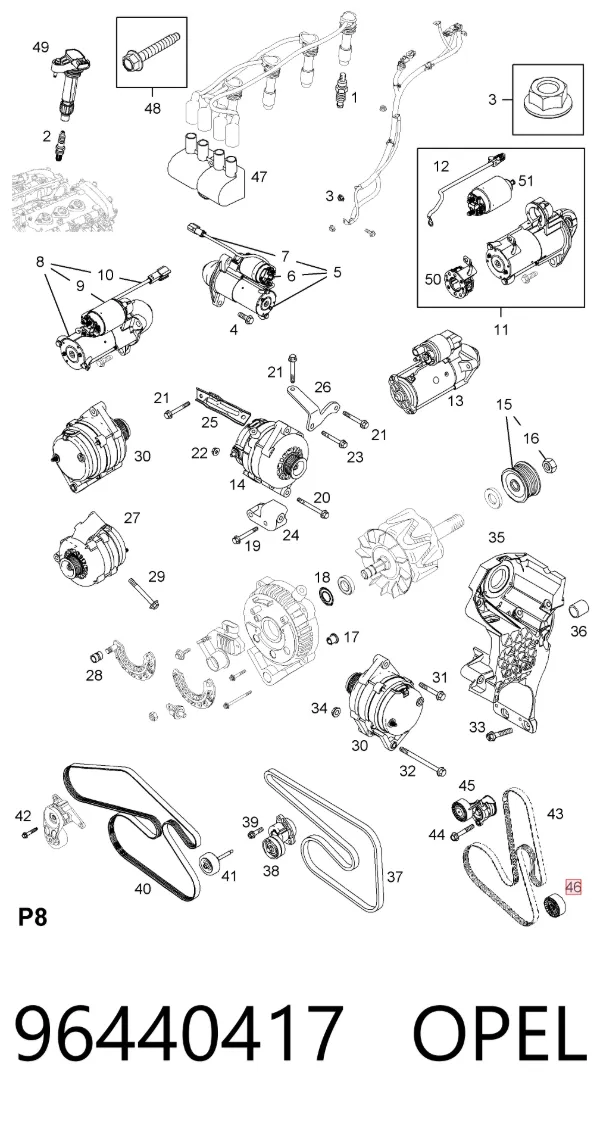 Паразитный ролик 96440417 Opel