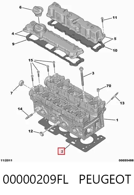 Прокладка ГБЦ 00000209FL Peugeot/Citroen
