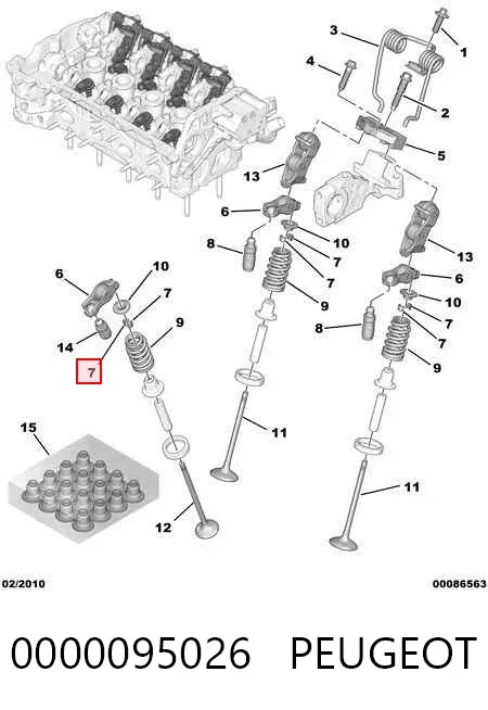 Сухарь клапана 0000095026 Peugeot/Citroen