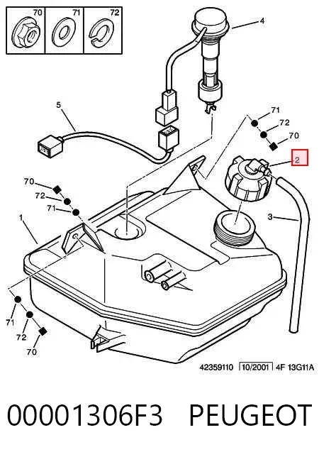 Крышка расширительного бачка 00001306F3 Peugeot/Citroen