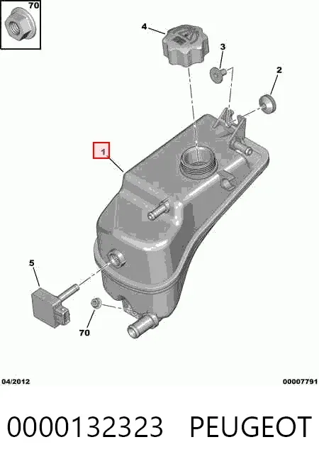 Бачок системы охлаждения 0000132323 Peugeot/Citroen