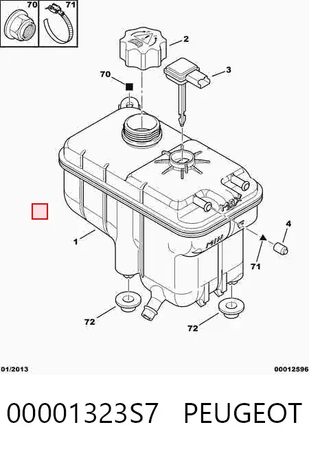 Бачок системы охлаждения 00001323S7 Peugeot/Citroen