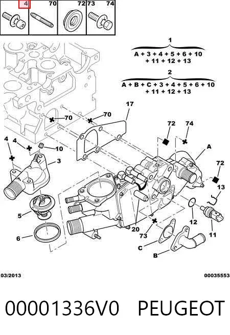 Термостат 00001336V0 Peugeot/Citroen