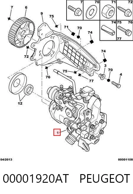ТНВД 00001920AT Peugeot/Citroen