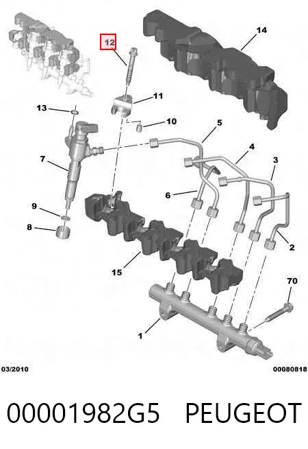 Болт крепления форсунки 00001982G5 Peugeot/Citroen