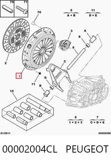 Корзина сцепления 00002004CL Peugeot/Citroen