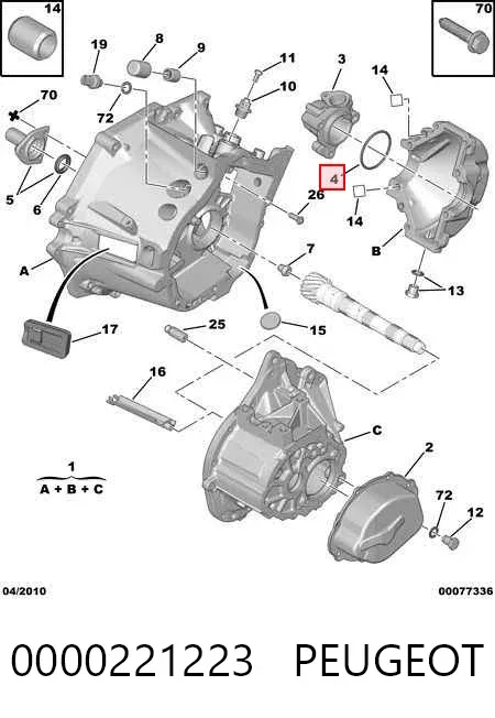 Ремкомплект коробки передач 0000221223 Peugeot/Citroen