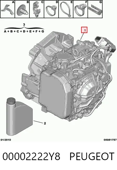 АКПП 00002222Y8 Peugeot/Citroen