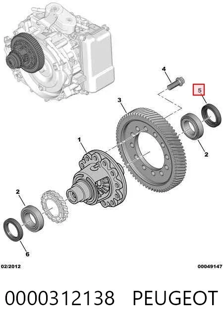 Левый сальник полуоси 9948731 Fiat/Alfa/Lancia