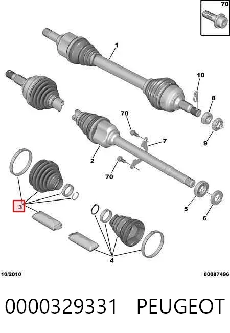Пыльник ШРУСа наружный 0000329331 Peugeot/Citroen