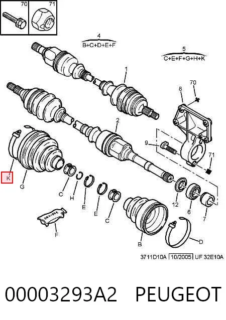 Пыльник ШРУСа наружный 00003293A2 Peugeot/Citroen