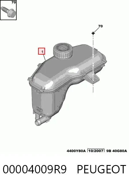 Бачок ГУР 00004009R9 Peugeot/Citroen