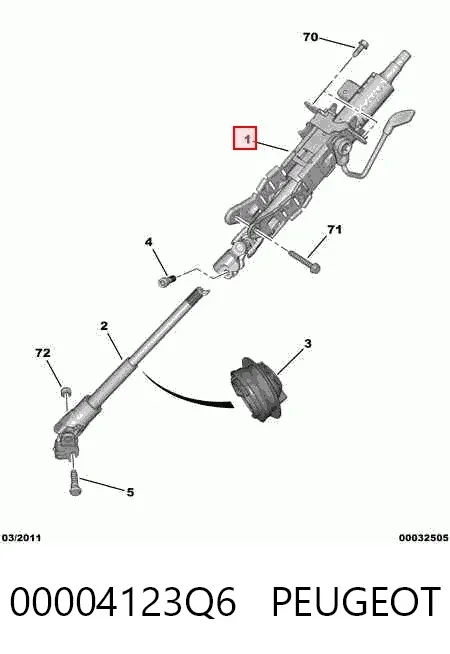 Рулевая колонка Citroen C8 EA, EB