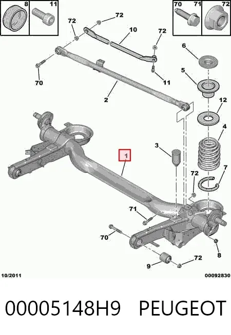 Подрамник задний Citroen Jumpy I