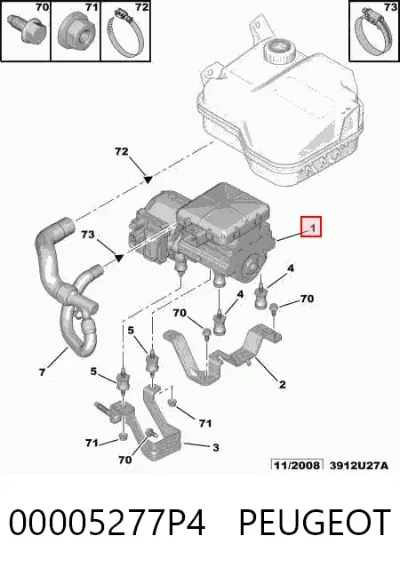 Насос гидравлической системы (амортизаторов) PEUGEOT 00005277P4