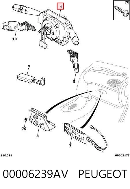 Подрулевой переключатель 00006239AV Peugeot/Citroen
