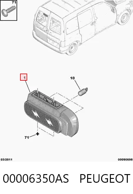 Задний стоп Citroen Berlingo M