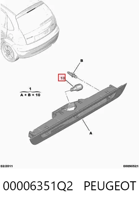 Задний стоп Citroen C3 I