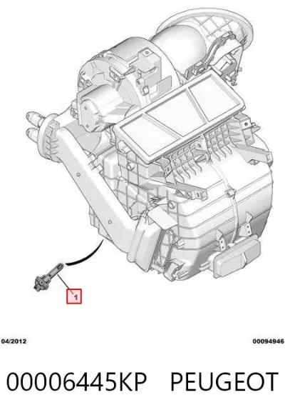 Датчик температуры испарителя PEUGEOT 00006445KP
