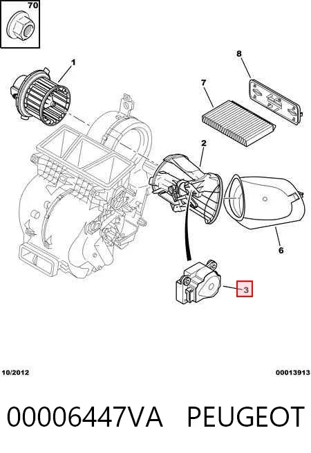 Привод заслонки печки Peugeot 307 3A, 3C