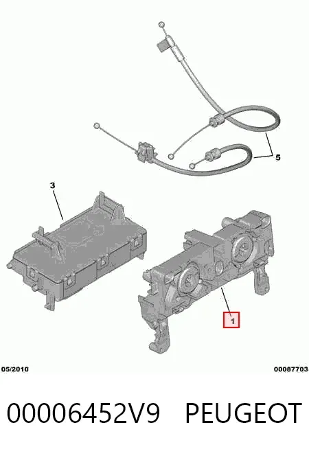 Блок управления кондиционером Citroen C4 II