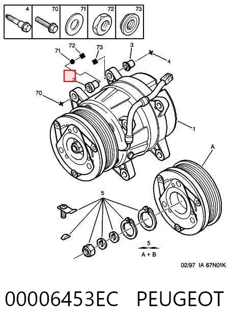 Радиатор кондиционера 00006453EC Peugeot/Citroen