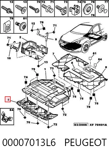 Защита двигателя 00007013L6 Peugeot/Citroen