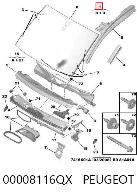 Лобовое стекло ST400936 AGC