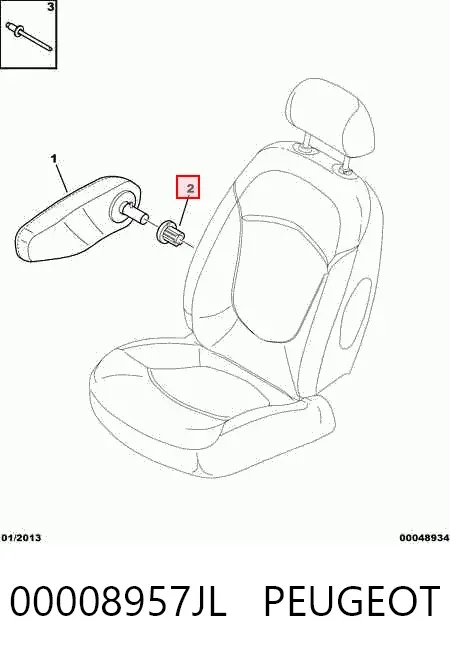 Подлокотник переднего сиденья 00008957JL Peugeot/Citroen