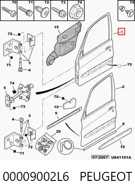 Дверь передняя левая Citroen Xsara Picasso