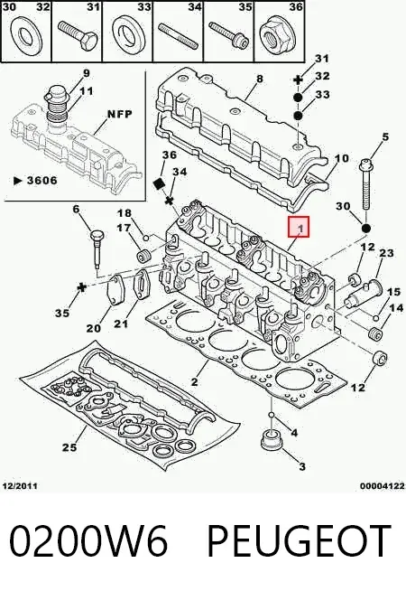 ГБЦ 0200W6 Peugeot/Citroen