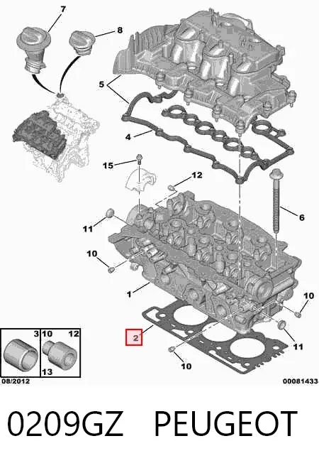 Прокладка ГБЦ 0209GZ Peugeot/Citroen