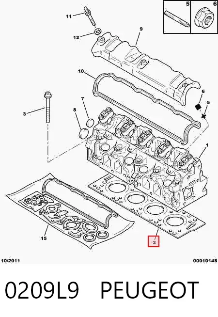 Прокладка ГБЦ 0209L9 Peugeot/Citroen