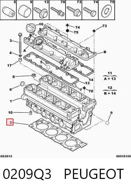 Прокладка ГБЦ 0209Q3 Peugeot/Citroen