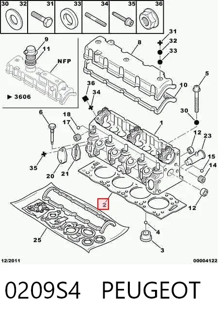 Прокладка ГБЦ 0209S4 Peugeot/Citroen