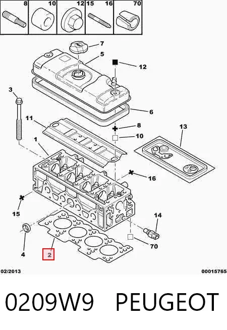 Прокладка ГБЦ 0209W9 Peugeot/Citroen